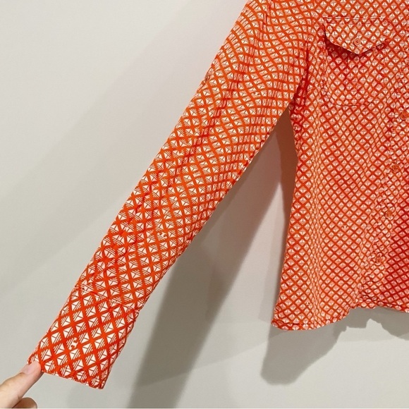 TORY BURCH Brigitte Tab-Sleeve Printed Blouse Work Office Casual Size 2 - Picture 4 of 12